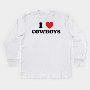 I Love Cowboys v2 Kids Long Sleeve T-Shirt